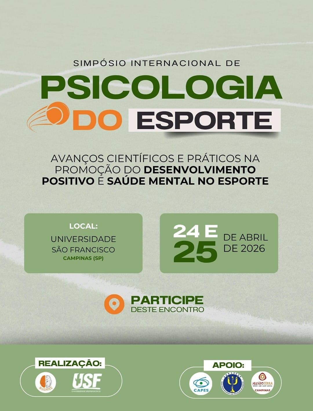 Simpósio Internacional de Psicologia do Esporte – SIPE USF